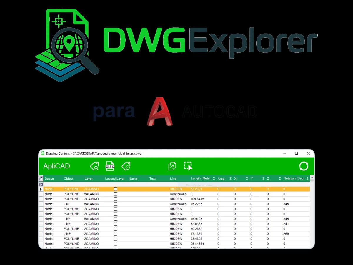 DWGExplorer para AutoCAD