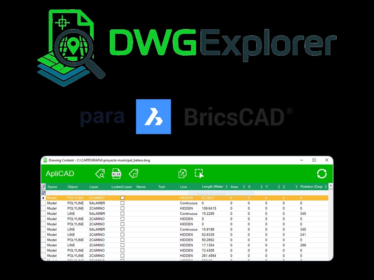 DWGExplorer para BricsCAD