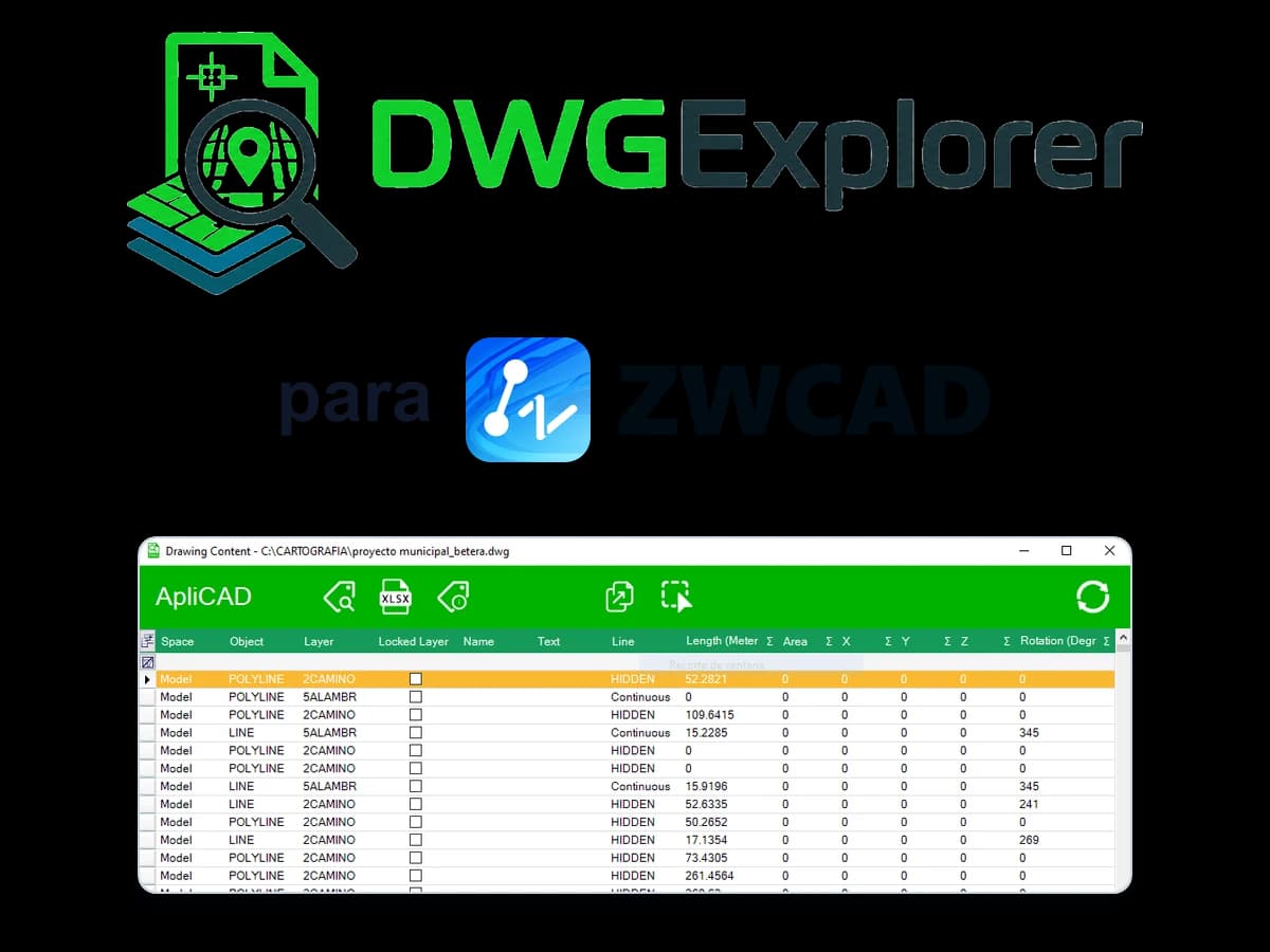 DWGExplorer para ZWCAD